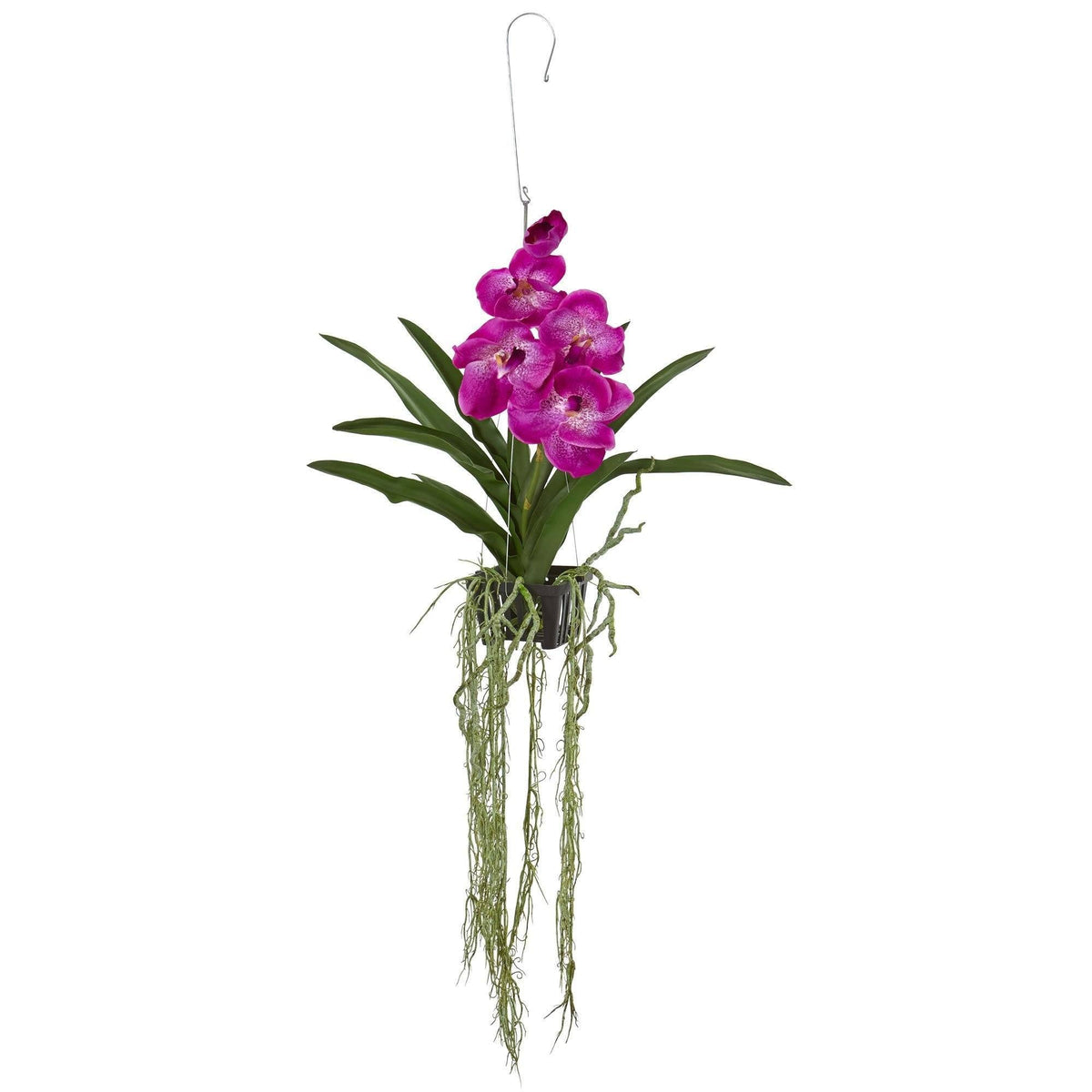 41” Vanda Orchid Hanging Basket Artificial Plant