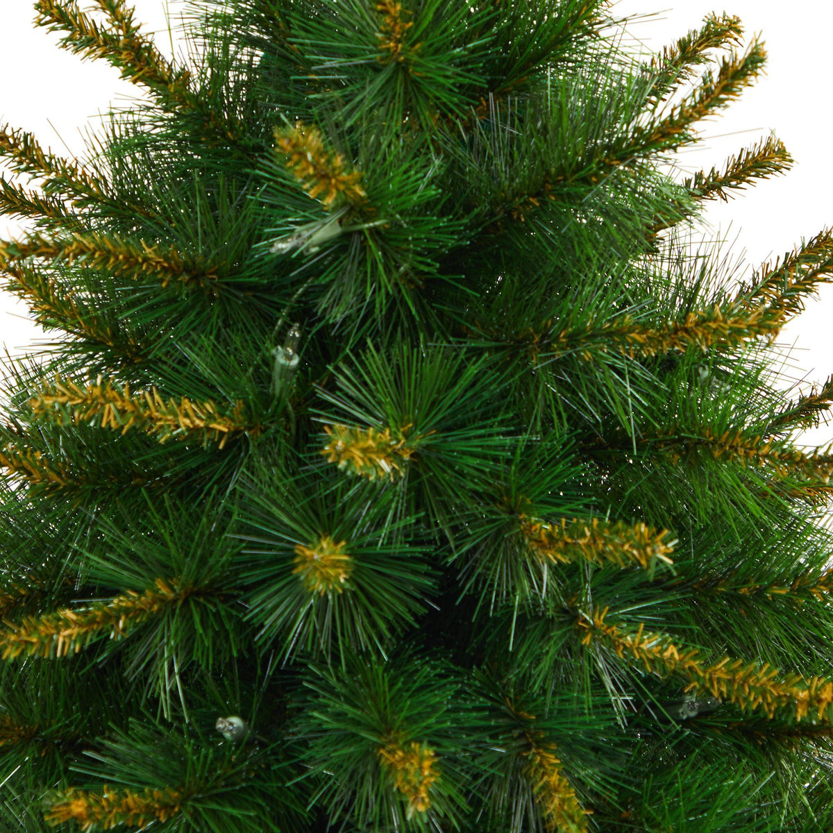 44” New England Pine Artificial Christmas Tree with 50 Clear Lights and 117 Bendable Branches in Decorative Urn