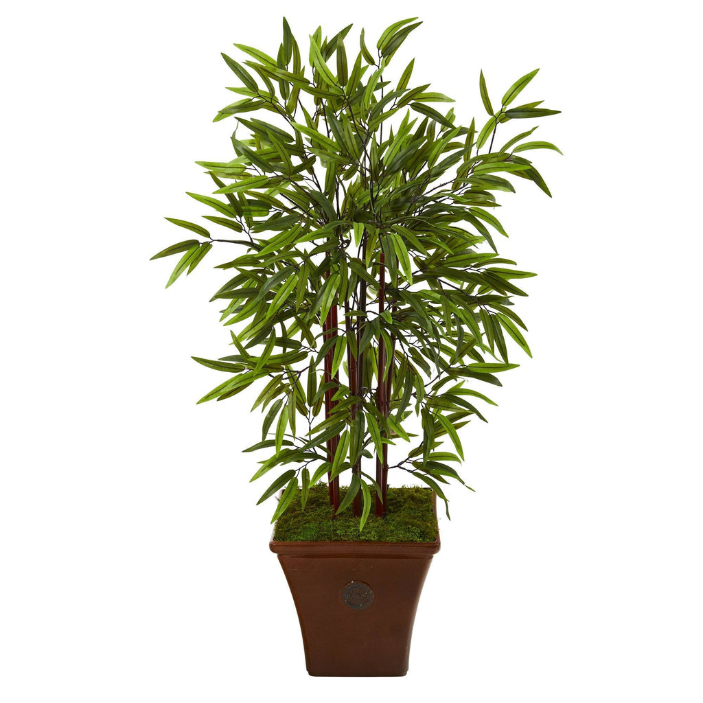 45” Bamboo Artificial Tree in Brown Planter