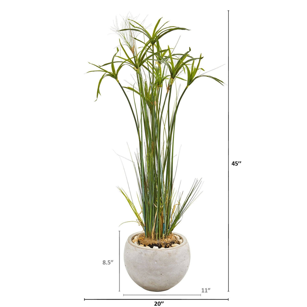 45” Papyrus Artificial Plant in Sand Colored Planter