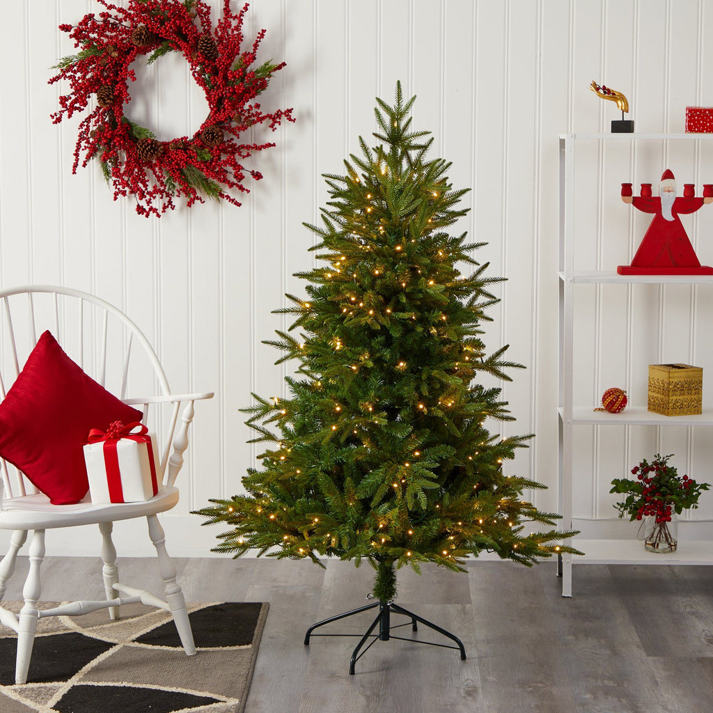 5’ Colorado Mountain Fir “Natural Look” Artificial Christmas Tree with 250 Clear LED Lights