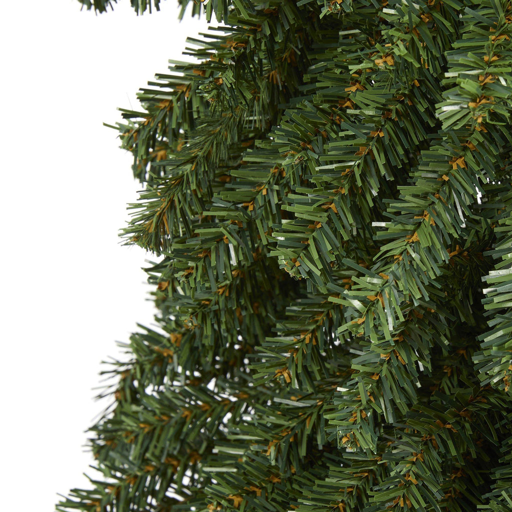 7’ Grand Alpine Artificial Christmas Tree with 950 Bendable Branches on Natural Trunk