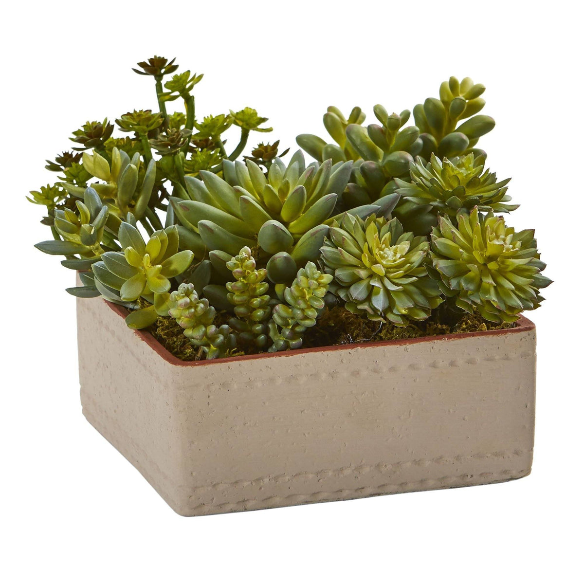 7” Mixed Succulent Artificial Plant with Decorative Planter