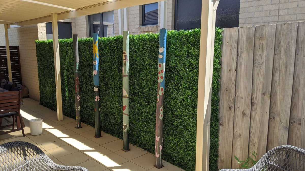 Sample Panel – Mixed Boxwood Green Wall (Small Sample)