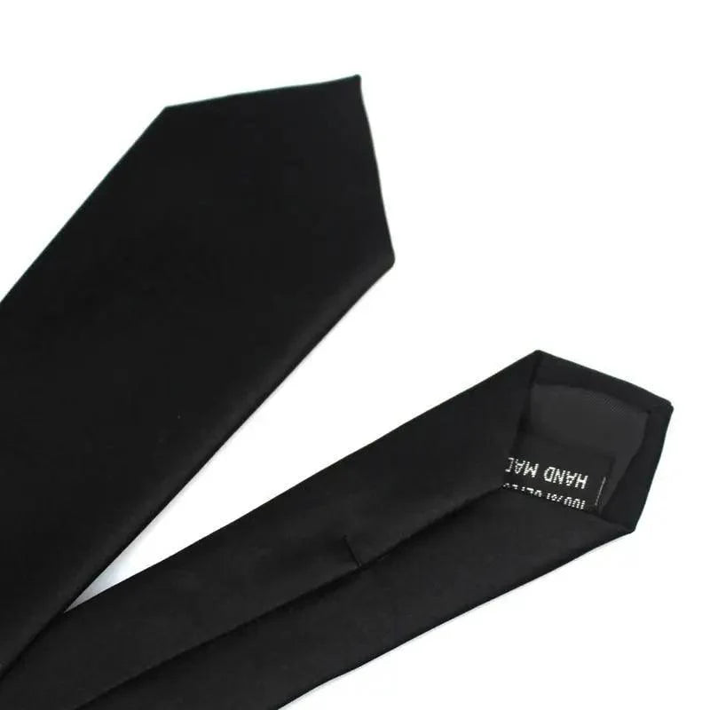 Black Business Skinny Men Neckties Wedding Slim Ties Elegant Men Lightweight High Quality Modern Ties