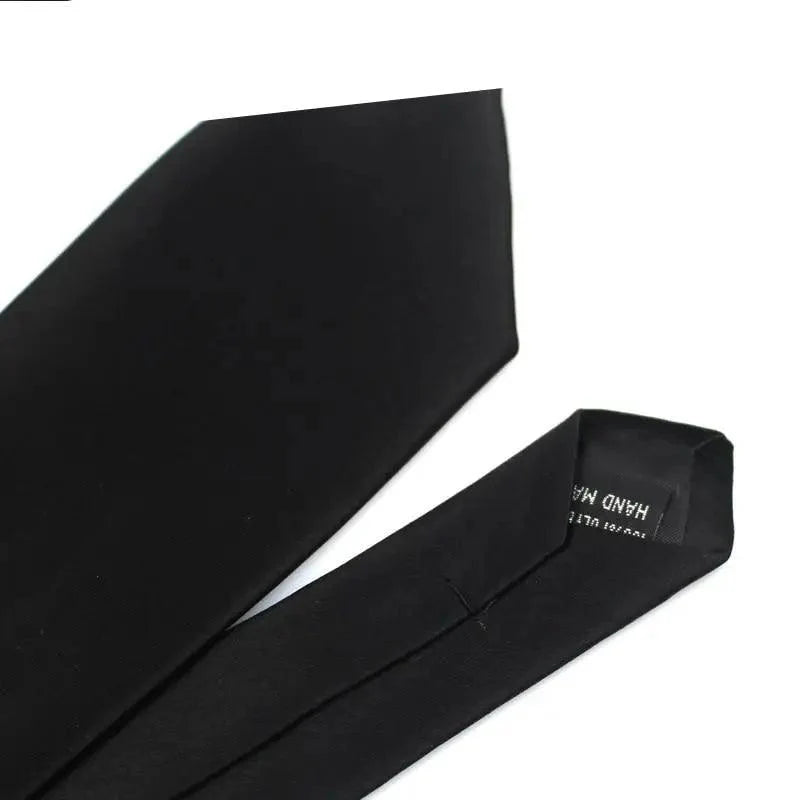 Black Business Skinny Men Neckties Wedding Slim Ties Elegant Men Lightweight High Quality Modern Ties