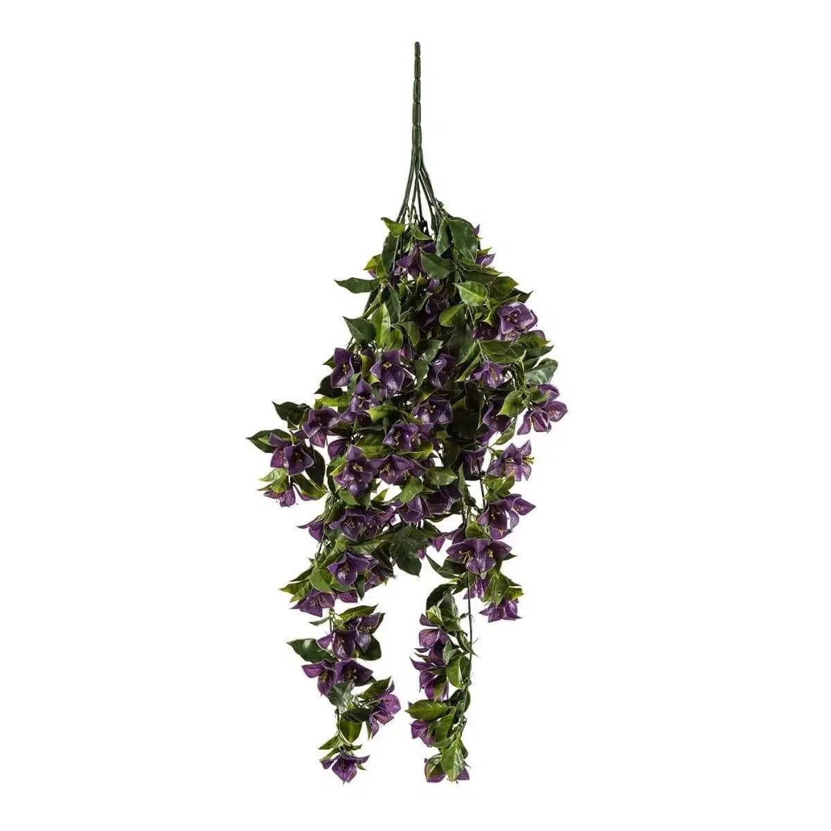 Purple Bougainvillea Artificial Hanging Plant Set of 5 35in – UV Resistant