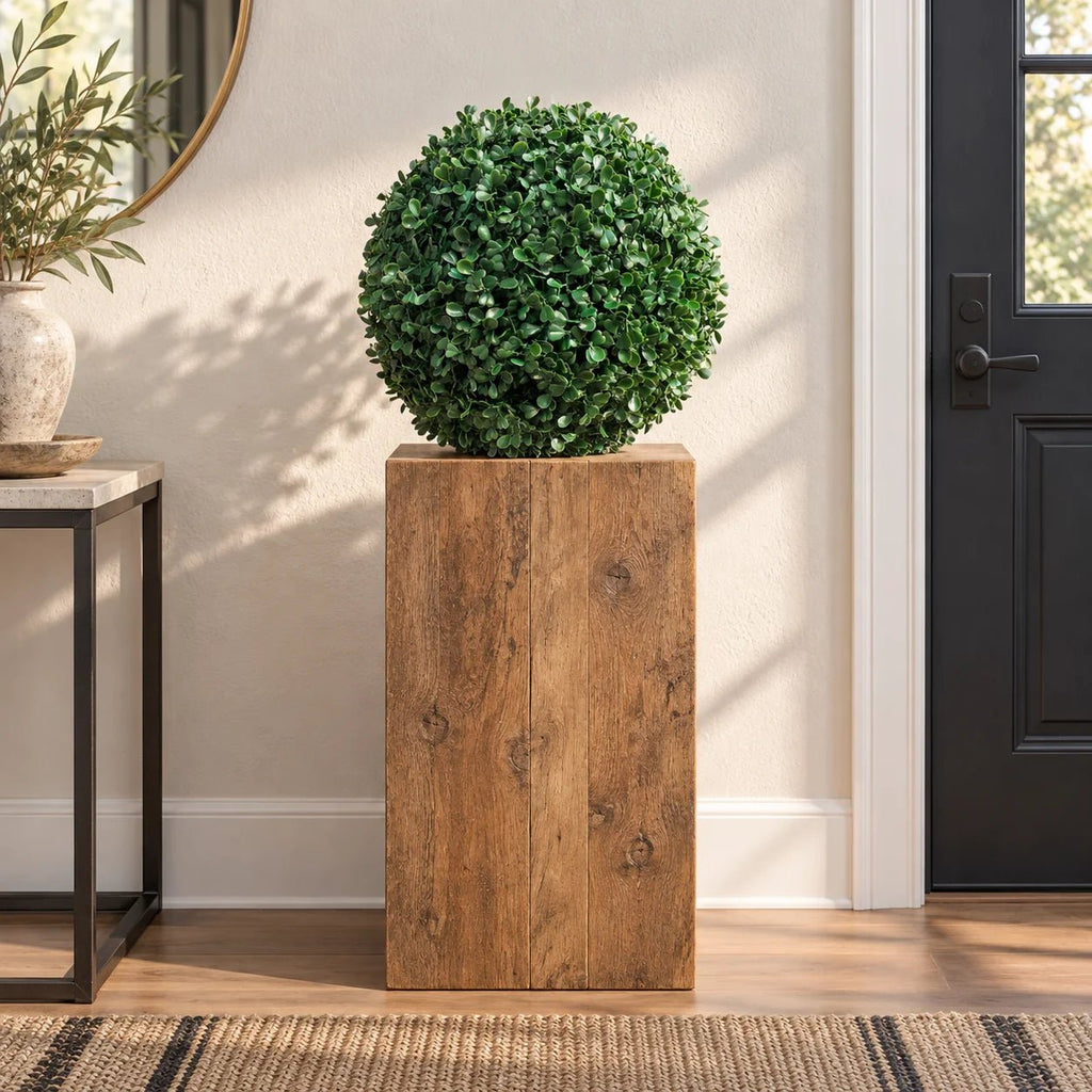 Boxwood Artificial Topiary Ball Set of 2 15in – UV Resistant