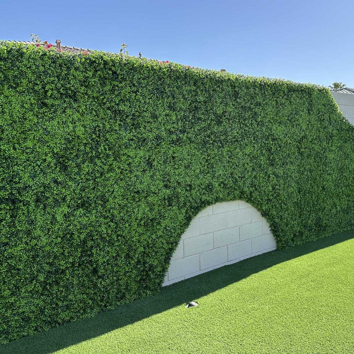 Bright Boxwood Artificial Vertical Garden Green Wall Panel 40×40in 11 SQ FT – UV Resistant – Commercial Grade