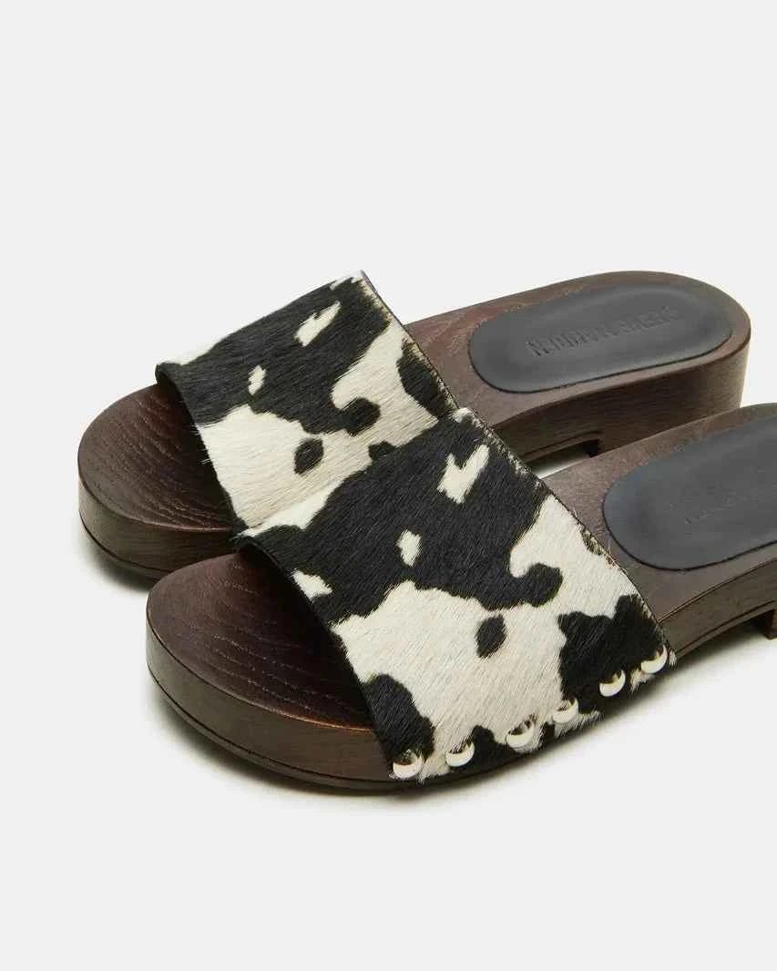 Steve Madden-Cento Black Cow Print