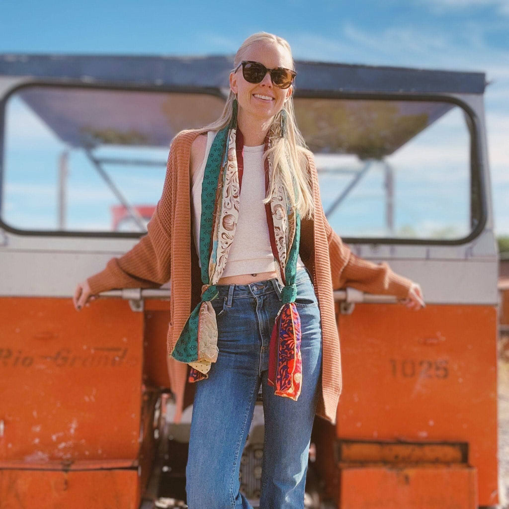 The Original Medley Scarf. ♻️ Made from Sari -Saree Magic