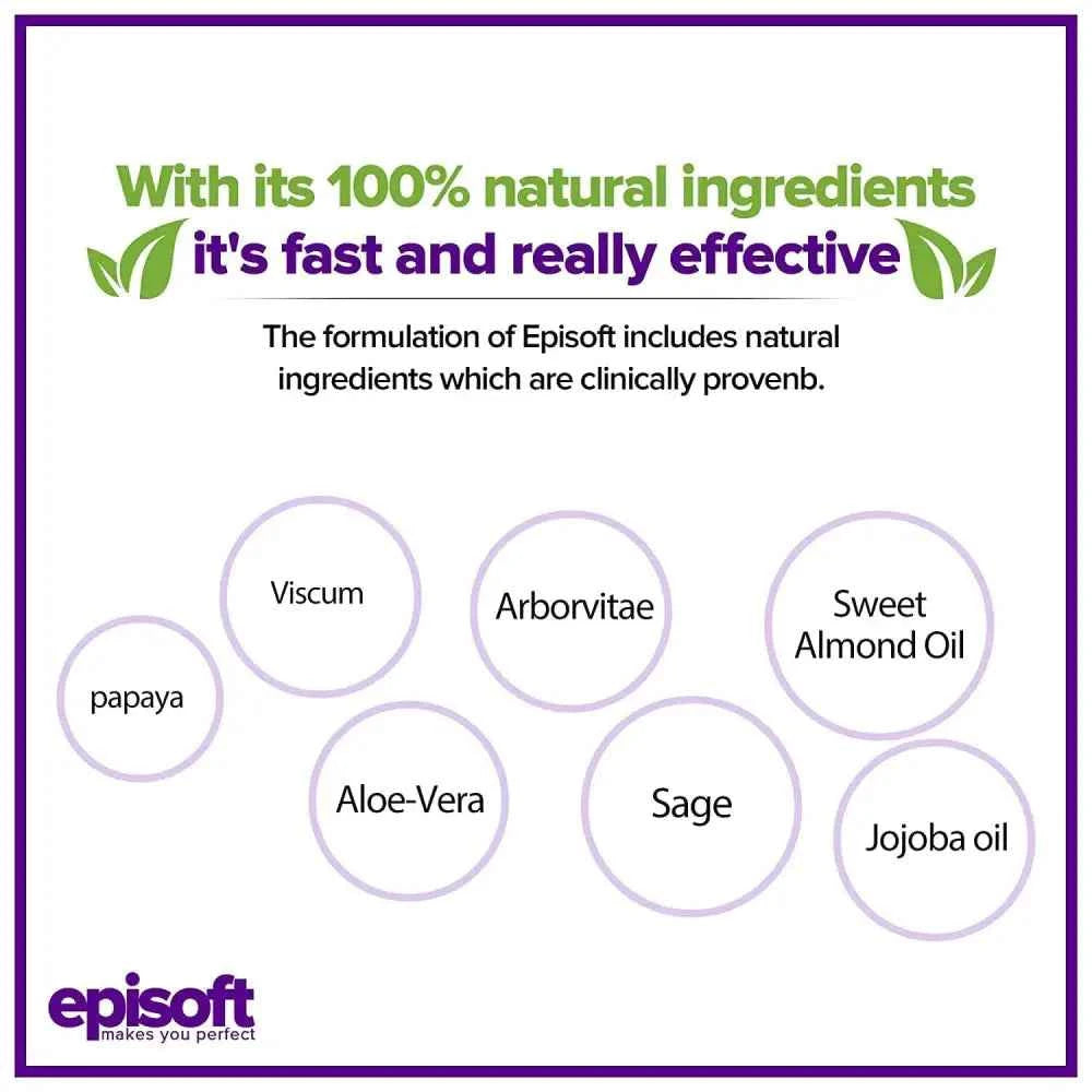 Episoft Hair Inhibitor by Bubbly, Hair Remover for Women and Men, Nourishing and Alcohol-Free Formula for Smooth Skin and Beautiful Appearance, For All Skin Types