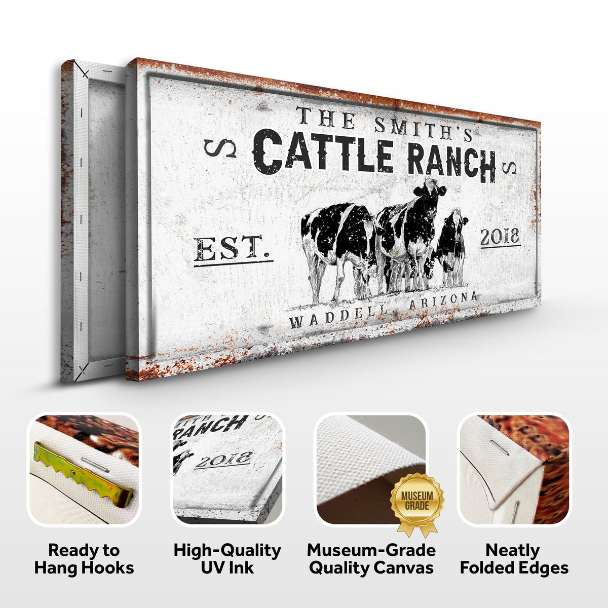 Branded Cattle Ranch Sign V