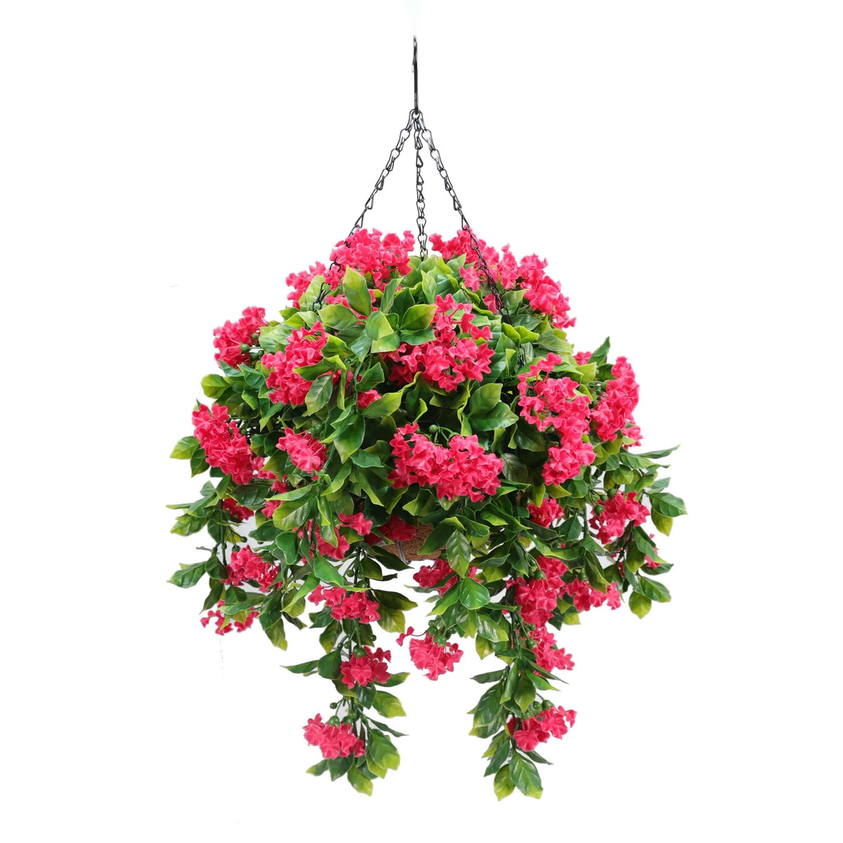 Lilac Flower Artificial Hanging Basket 18in – UV Resistant