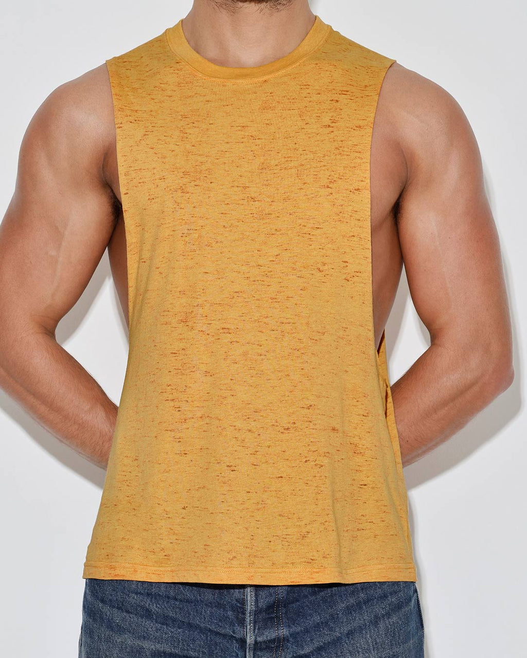 Hand Me Down Muscle Tank Mustard Yellow
