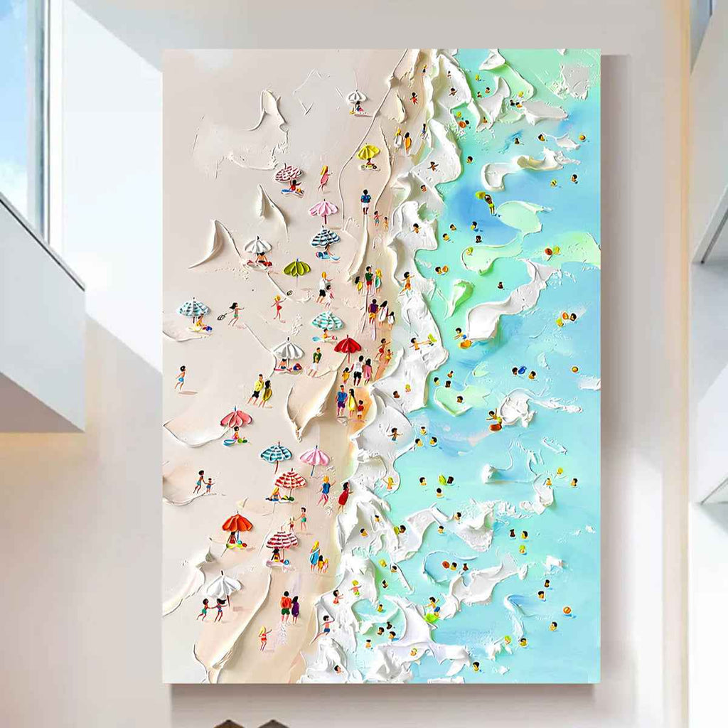 Beachfront Painting Coastal Wall Art