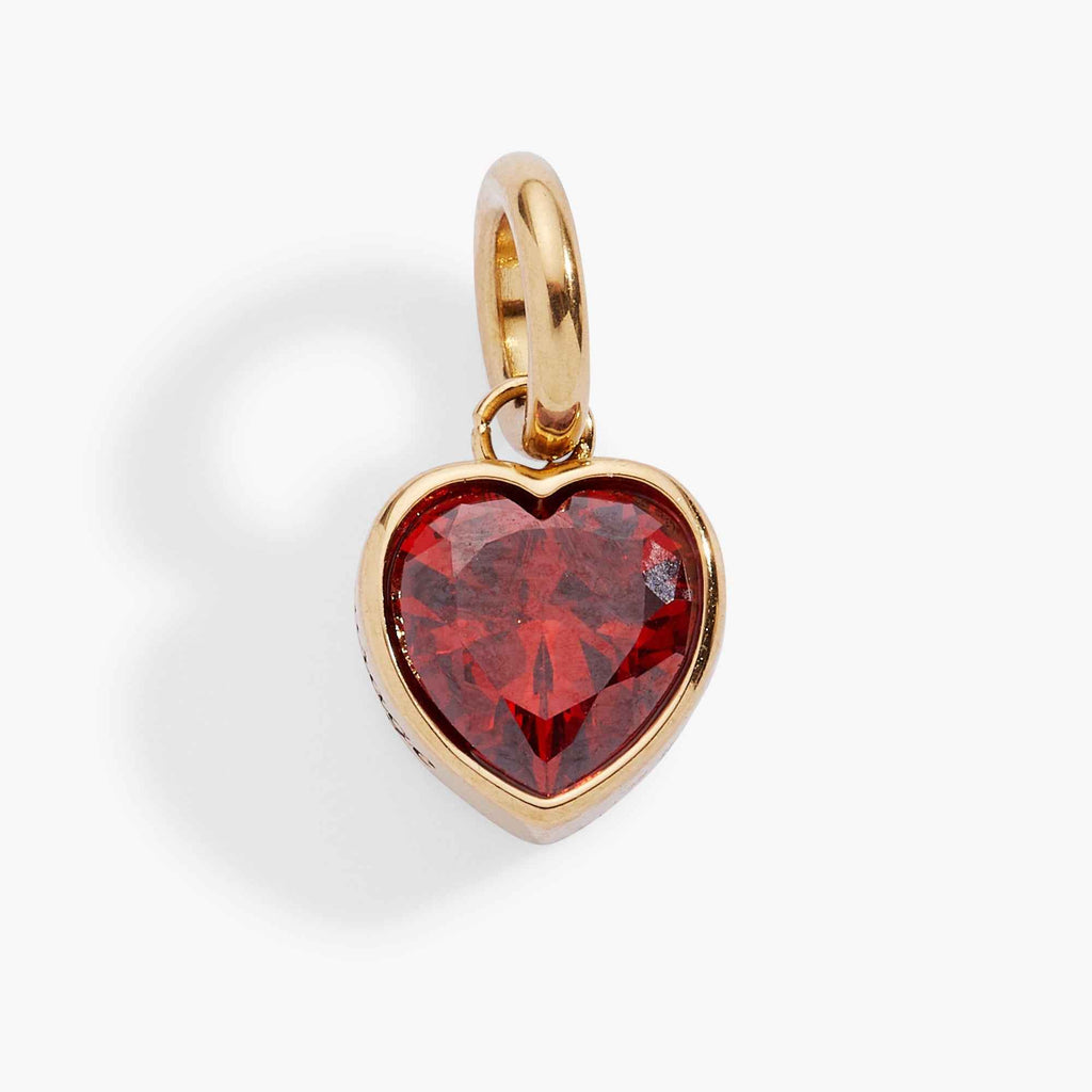 January 'Courage' Heart Birthstone Charm