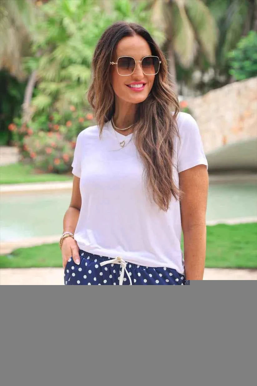 Jess Lea Navy Polka Dot Everyday Shorts