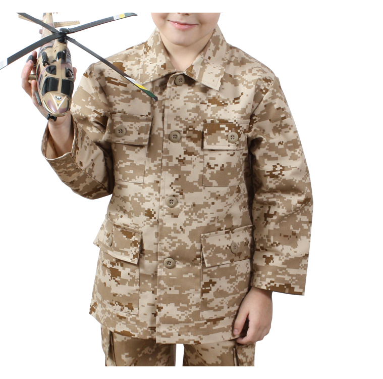 CLEARANCE - Kids Digital Camo BDU Shirt - DESERT DIGITAL
