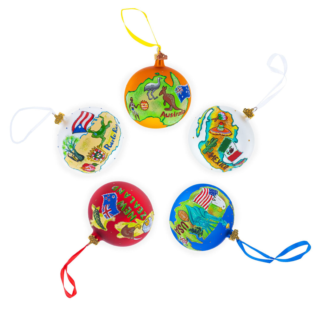 Geirangerfjord, Norway Glass Ball Christmas Ornament 4 Inches