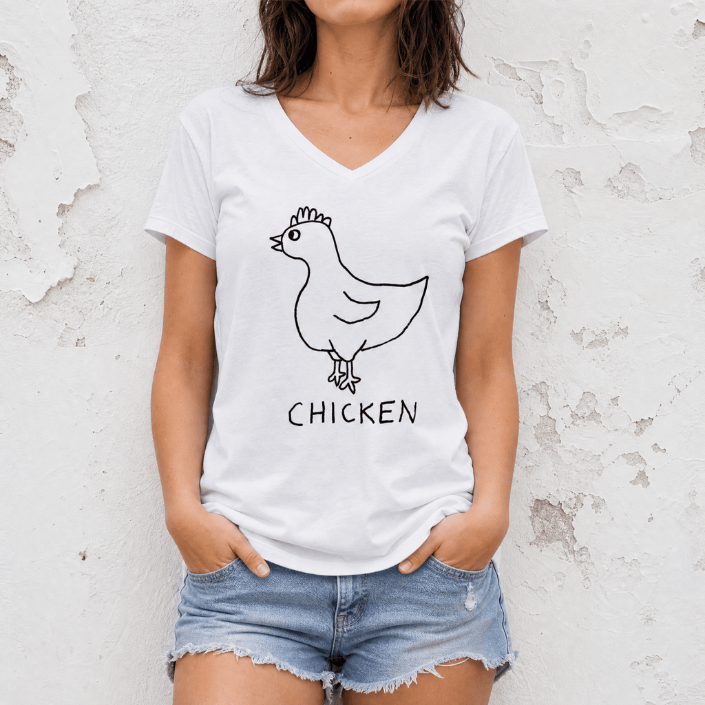 Chicken - V-neck Tee