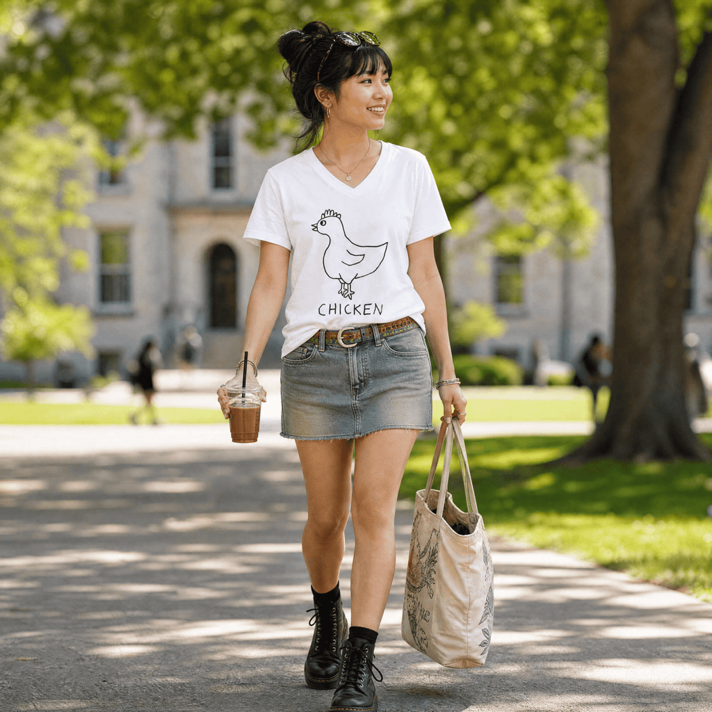 Chicken - V-neck Tee