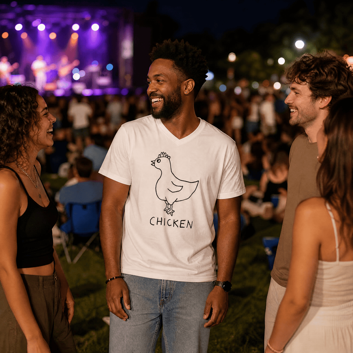 Chicken - V-neck Tee