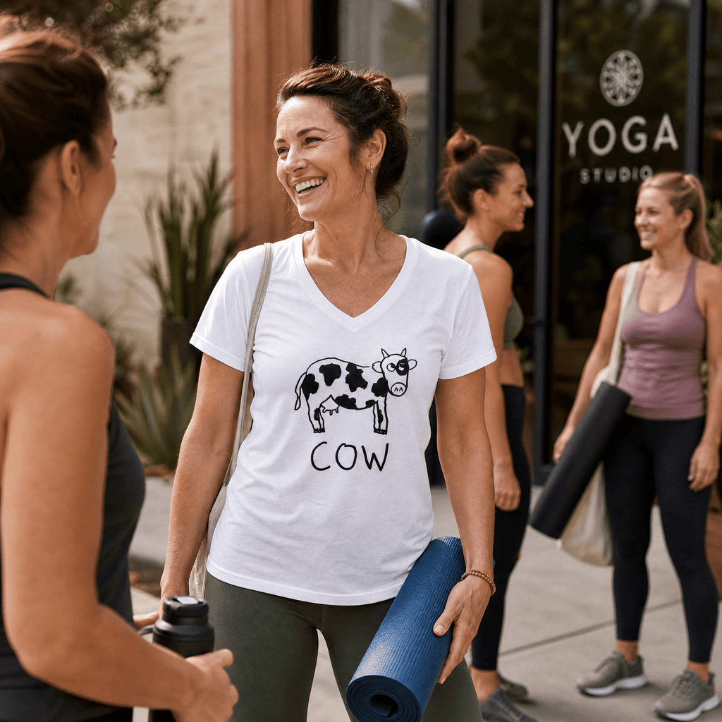 Cow - V-neck Tee