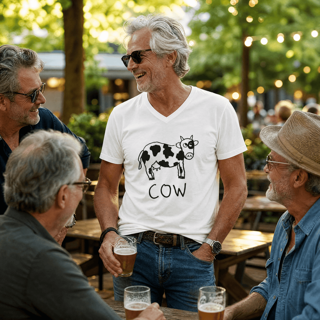Cow - V-neck Tee