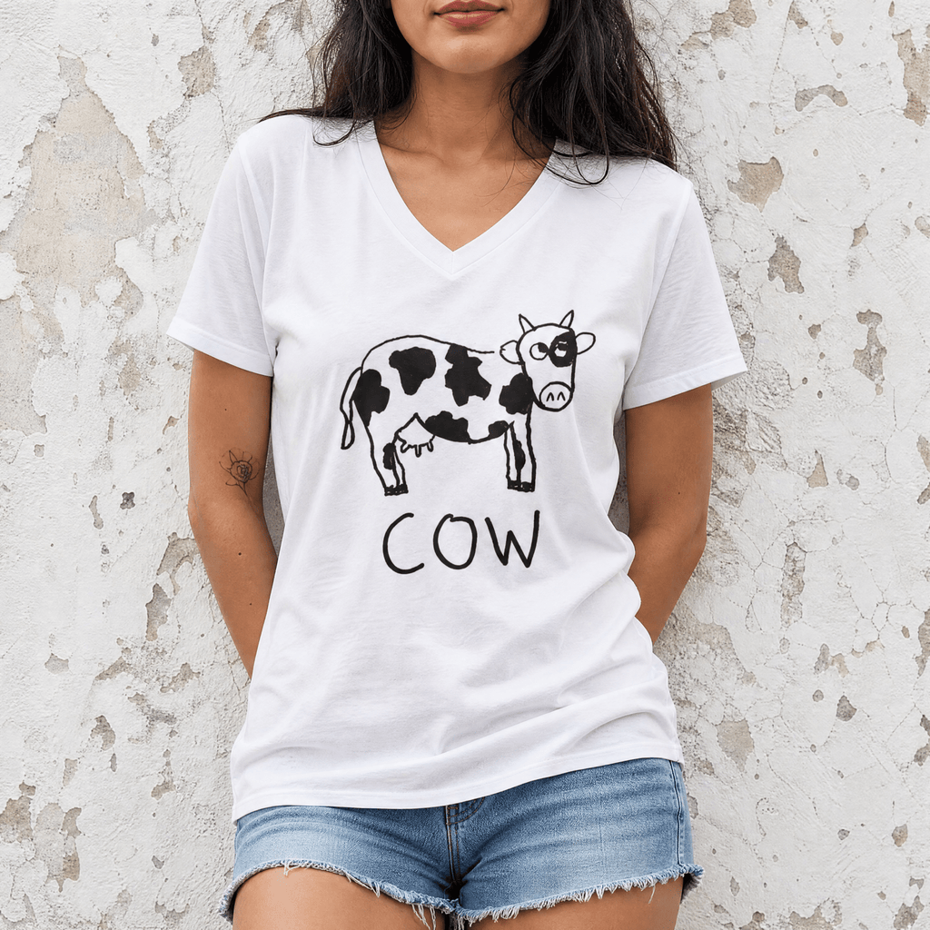 Cow - V-neck Tee