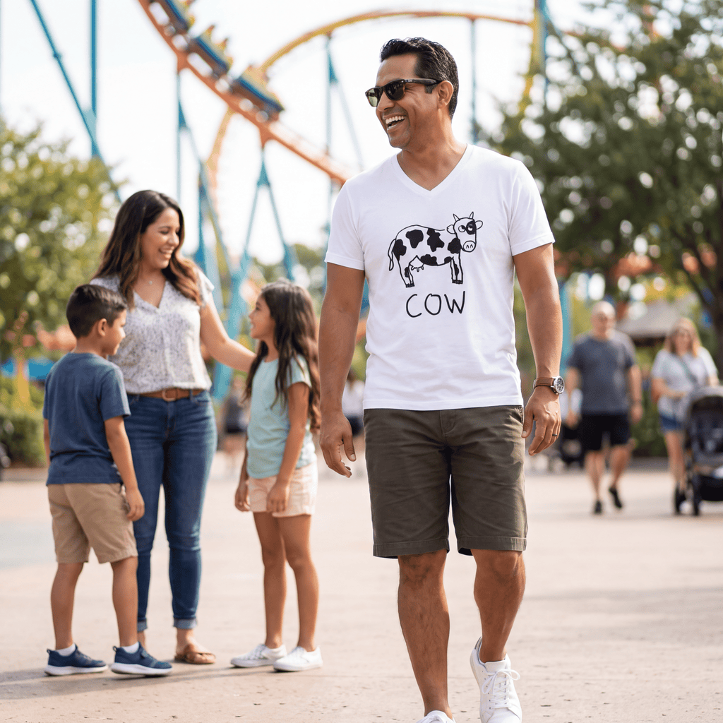 Cow - V-neck Tee
