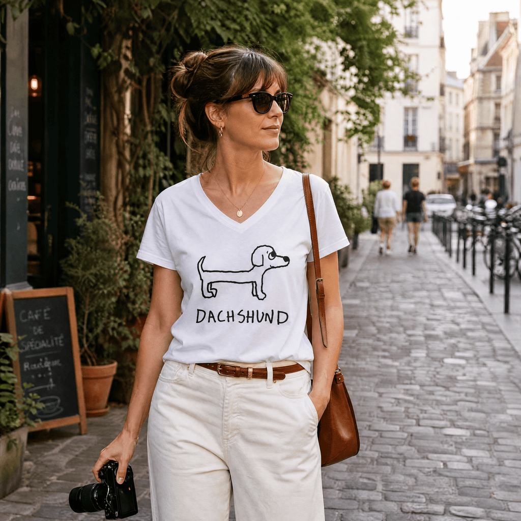 Dachshund - V-neck Tee