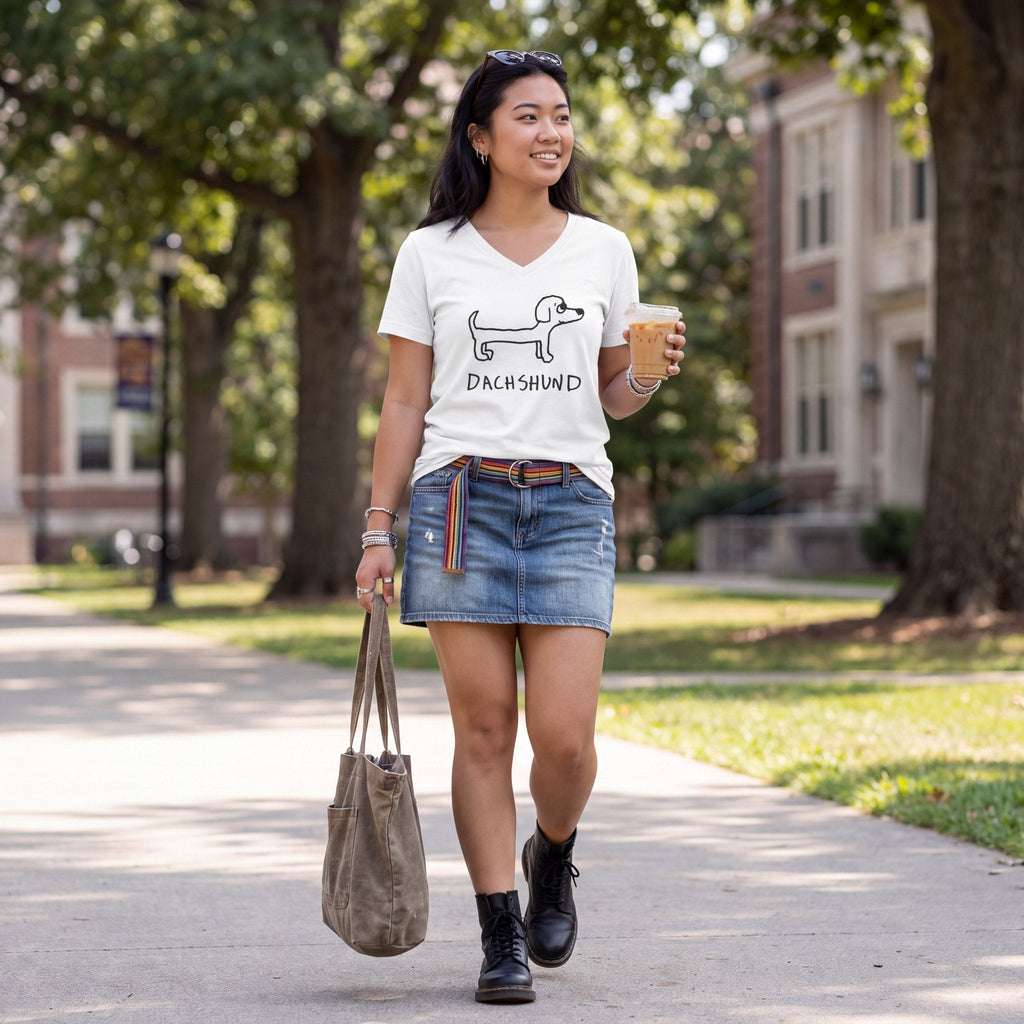 Dachshund - V-neck Tee
