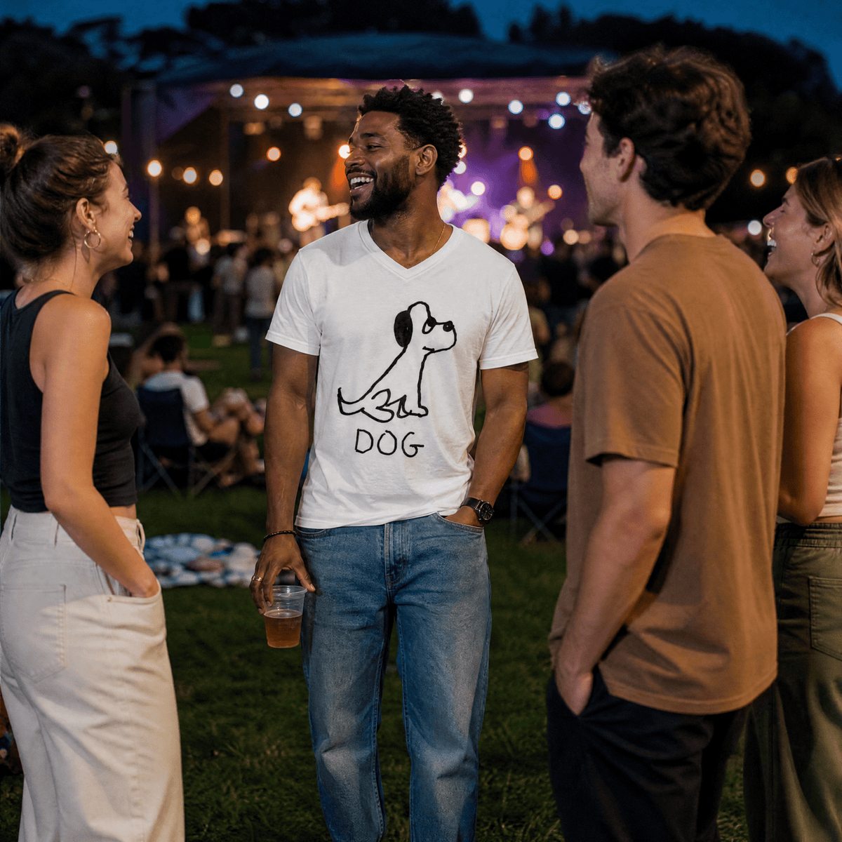 Dog - V-neck Tee