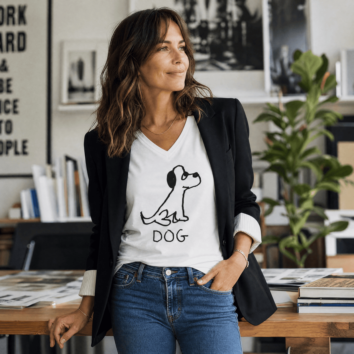 Dog - V-neck Tee