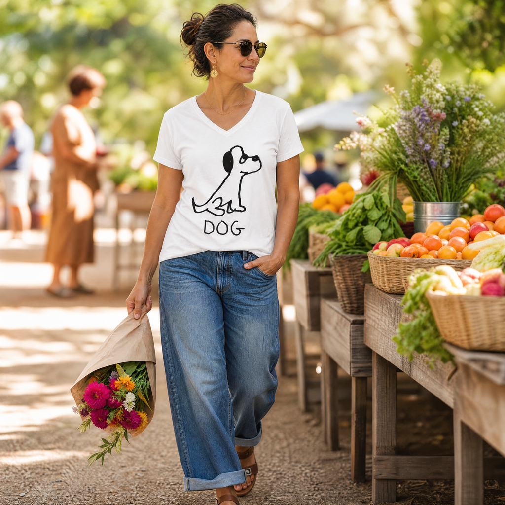Dog - V-neck Tee
