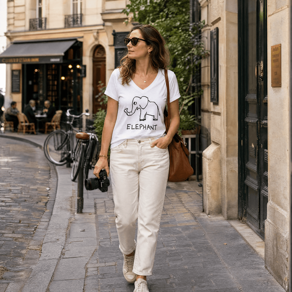 Elephant - V-neck Tee