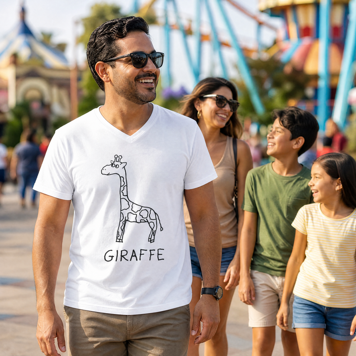 Giraffe - V-neck Tee