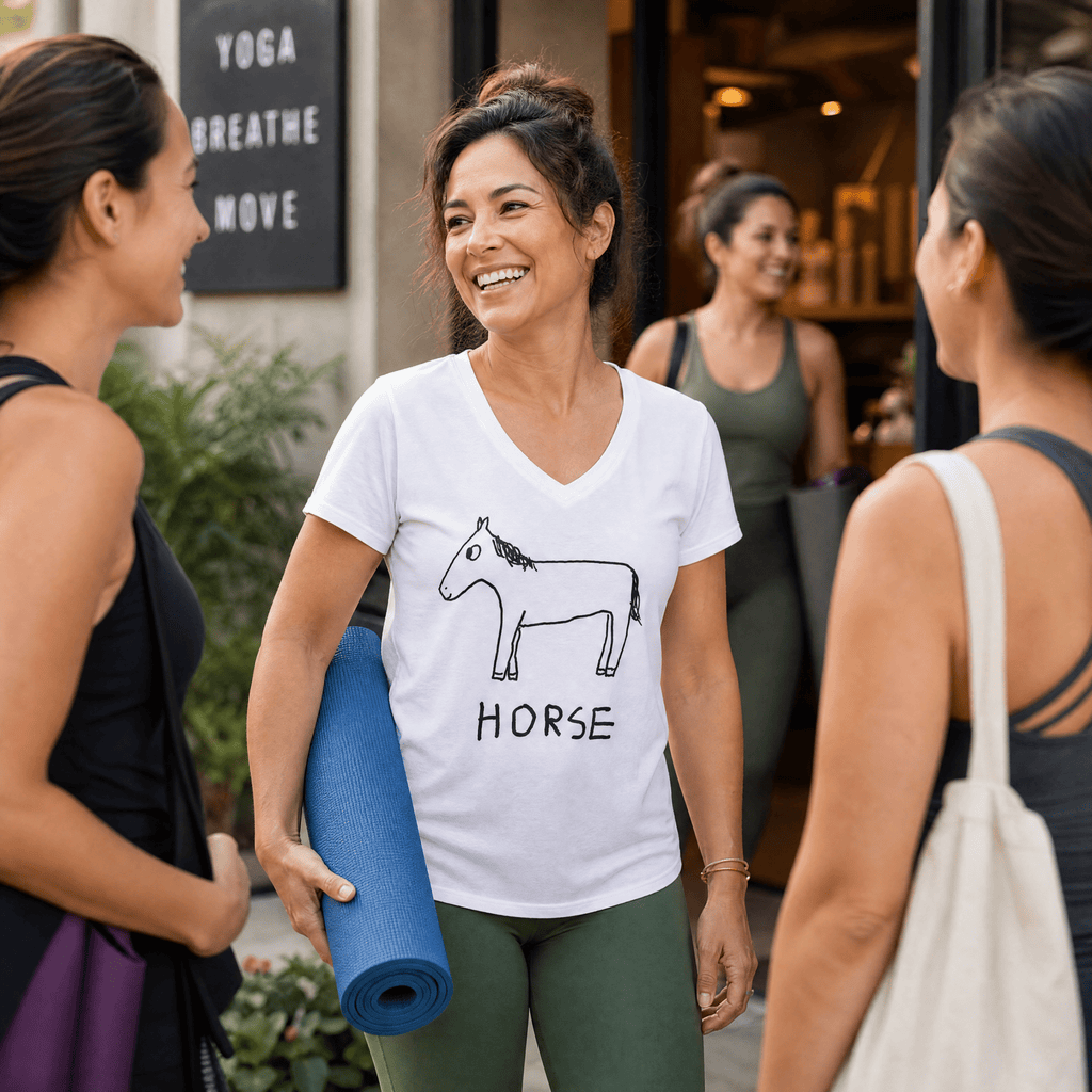 Horse - V-neck Tee
