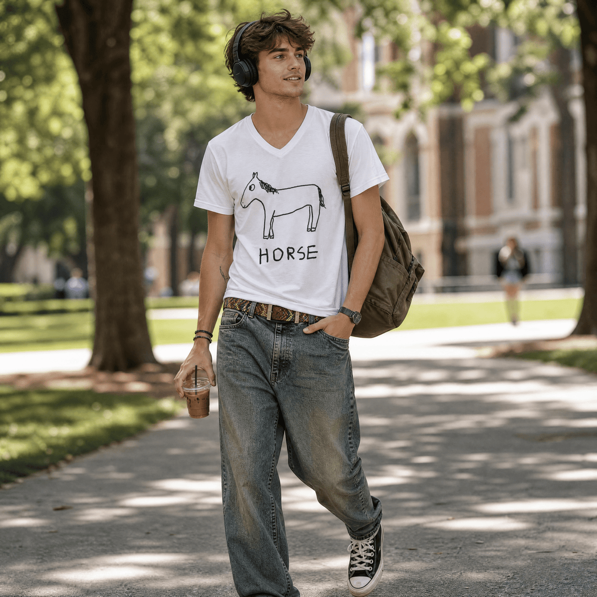 Horse - V-neck Tee