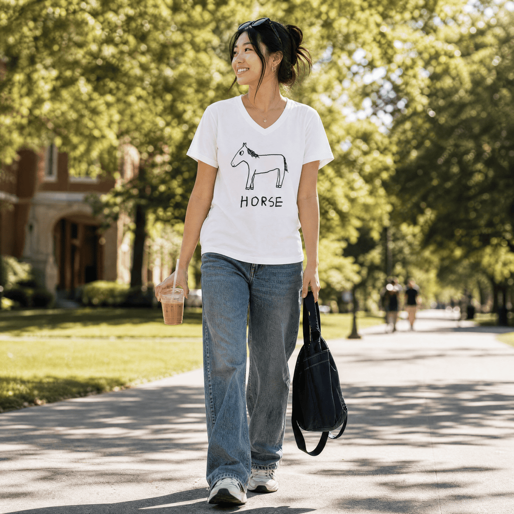 Horse - V-neck Tee