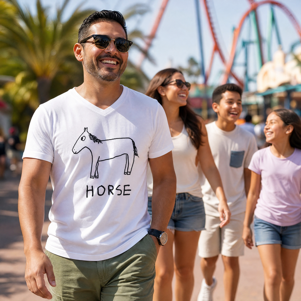 Horse - V-neck Tee