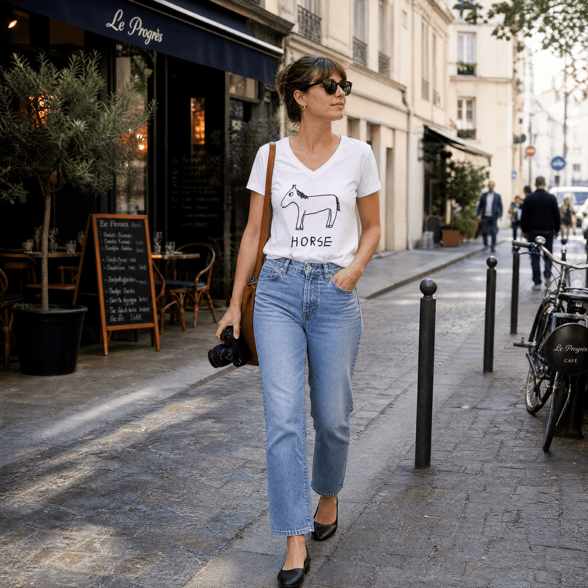 Horse - V-neck Tee