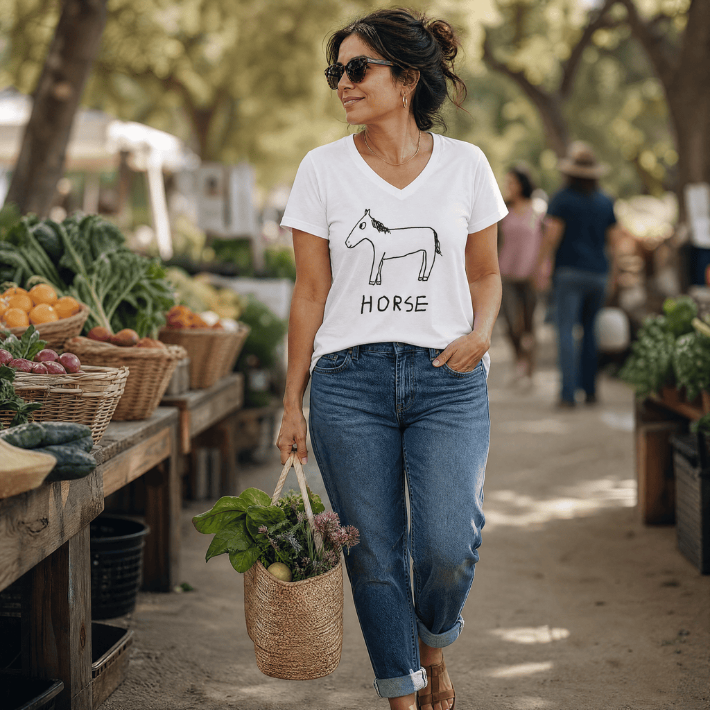 Horse - V-neck Tee