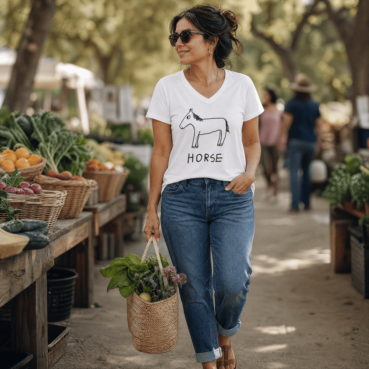 Horse - V-neck Tee
