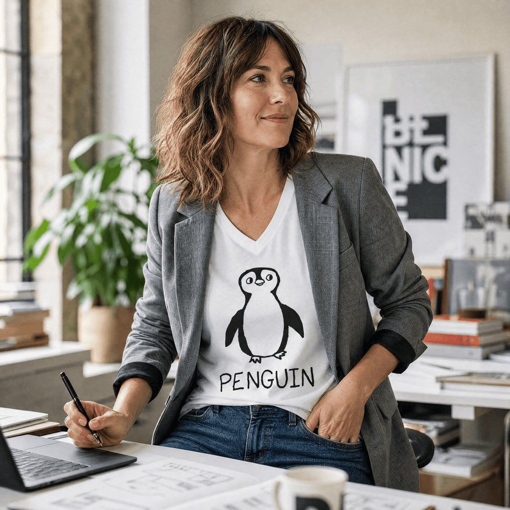 Penguin - V-neck Tee