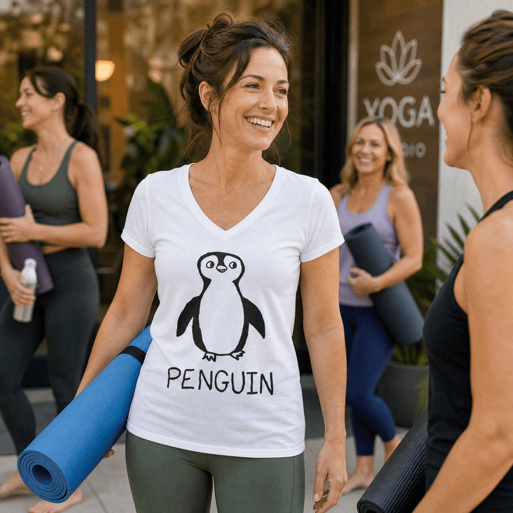 Penguin - V-neck Tee
