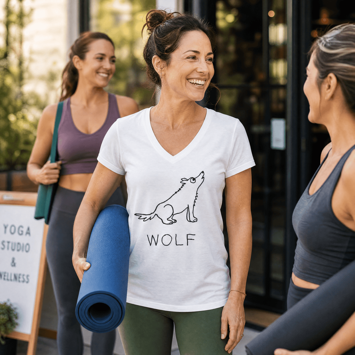 Wolf - V-neck Tee