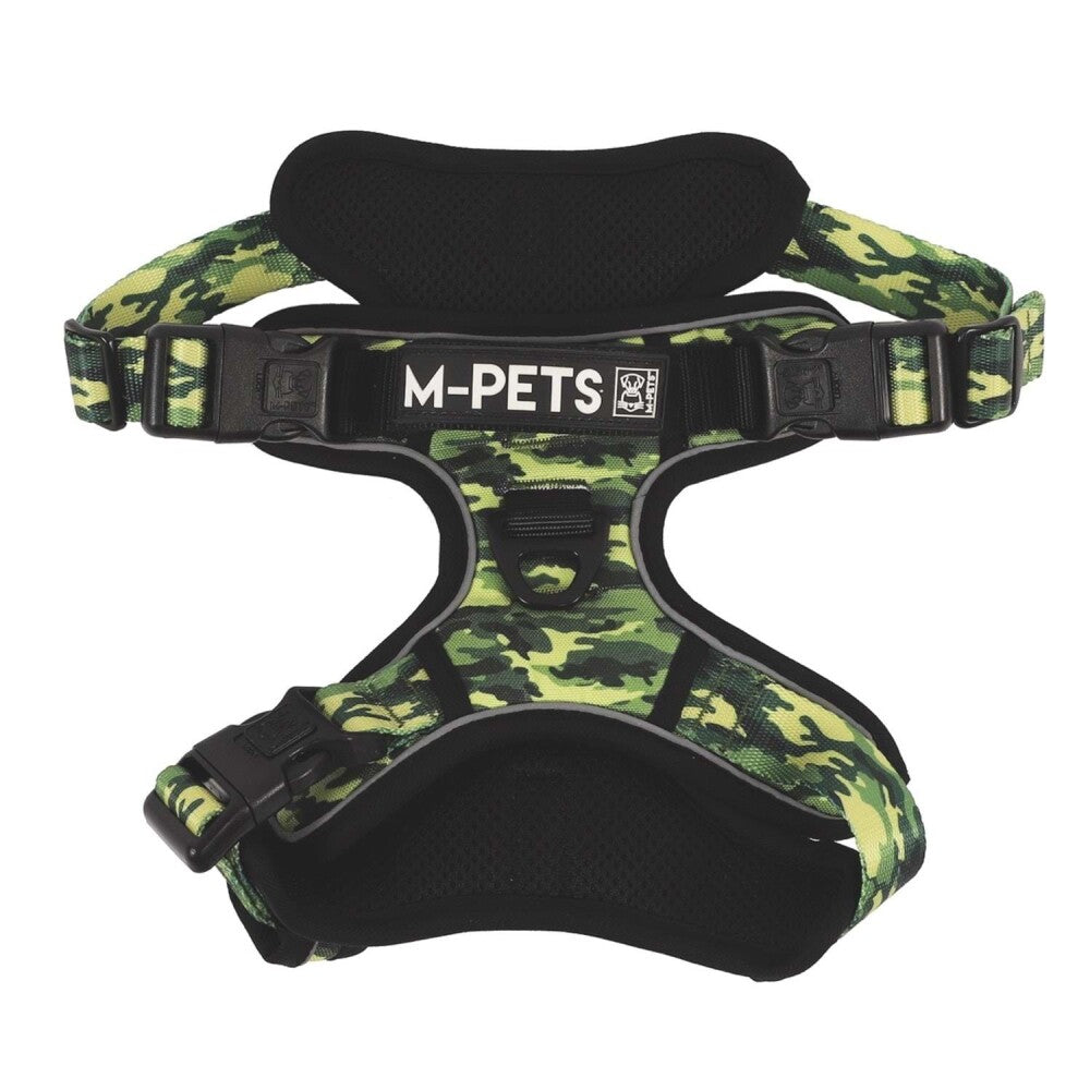 M-Pets Hiking Reflective Camo Soft Dog Harness Medium