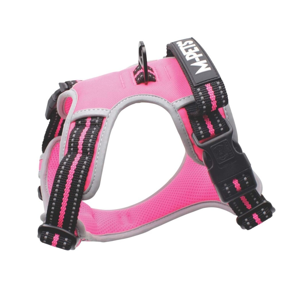 M-Pets Hiking Reflective Soft Dog Harness Pink XL